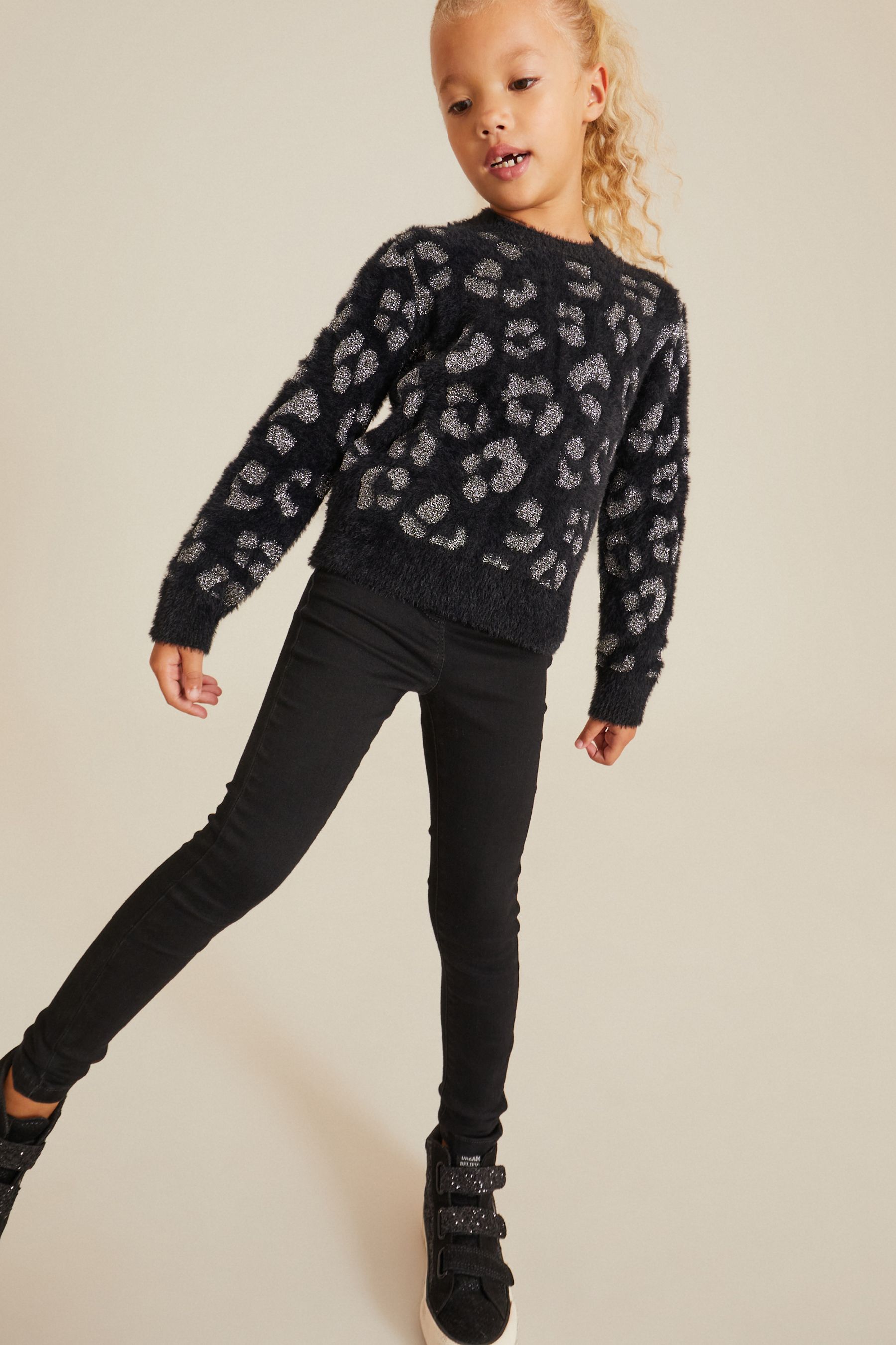 Buy Black Denim Regular Length Jeggings 3 16yrs from Next Luxembourg