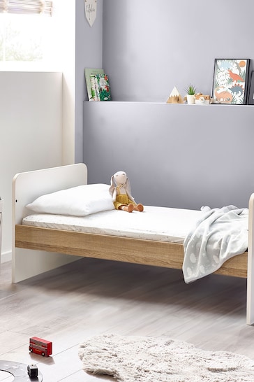 White/Wood Effect Parker Kids Nursery Cot Bed