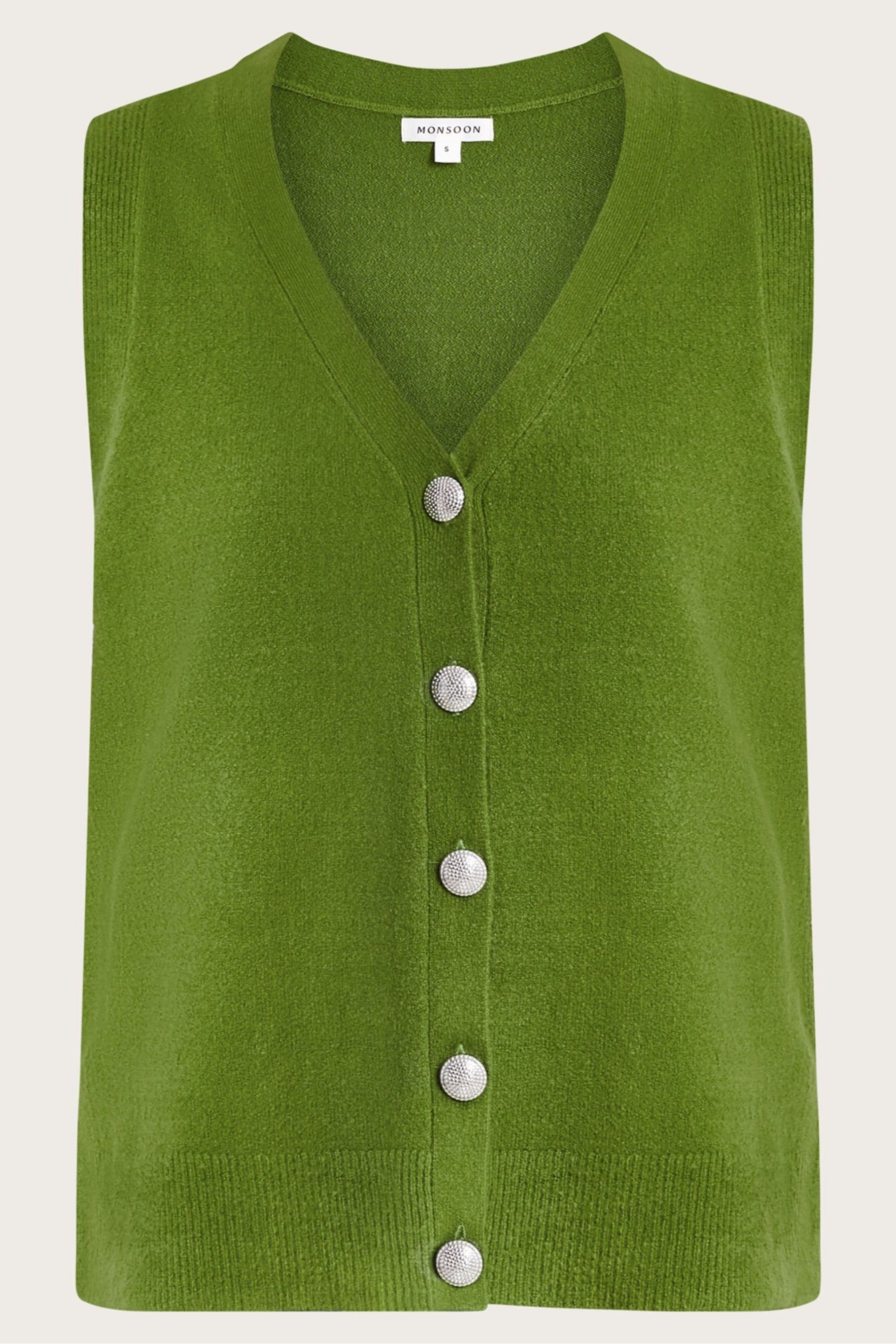 Buy Monsoon Green Bri Knit Sweater Vest from Next Luxembourg