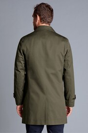 Charles Tyrwhitt Green Classic Showerproof Cotton Raincoat - Image 2 of 5