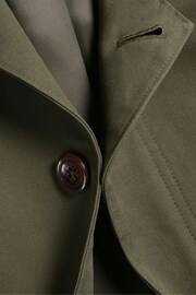 Charles Tyrwhitt Green Classic Showerproof Cotton Raincoat - Image 5 of 5