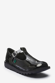 Kickers Youth Patent Leather Kick Black Shoes - Image 2 of 4