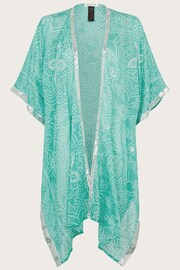 Monsoon Blue Embellished Bandhani Cover-Up - Image 5 of 5