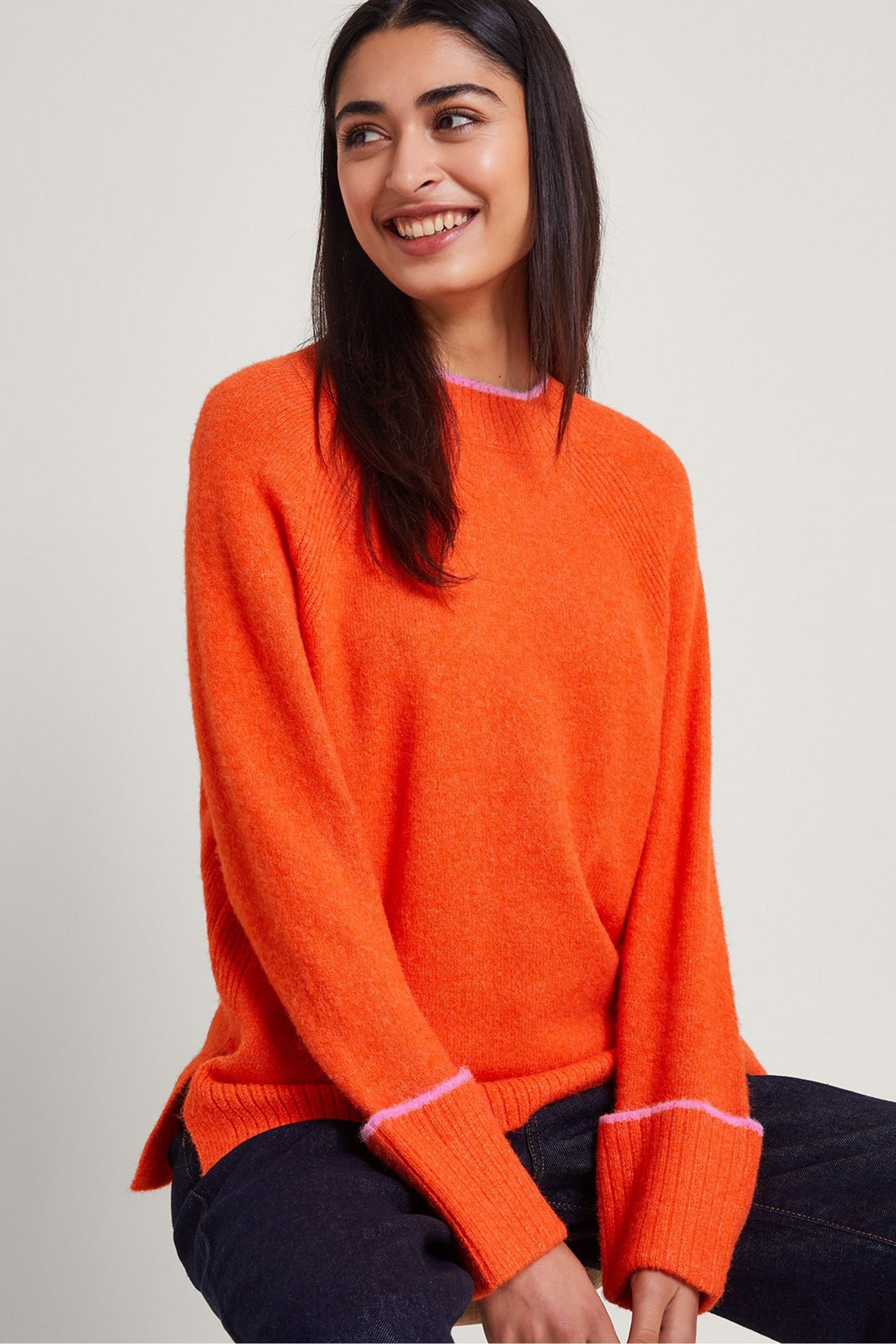Buy Monsoon Orange Oversized Jumper from Next Luxembourg