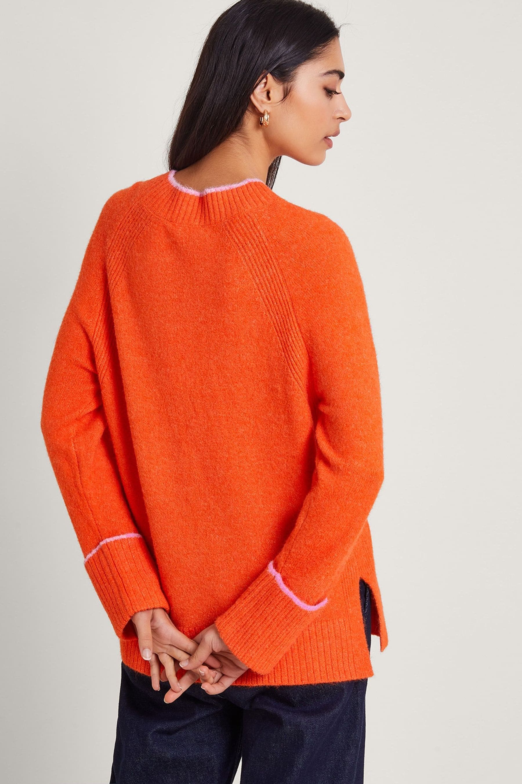 Orange oversized jumper sales