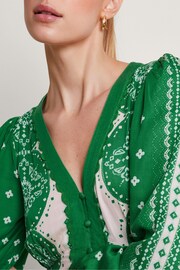 Monsoon Green Tamsyn Print Tea Dress - Image 4 of 5