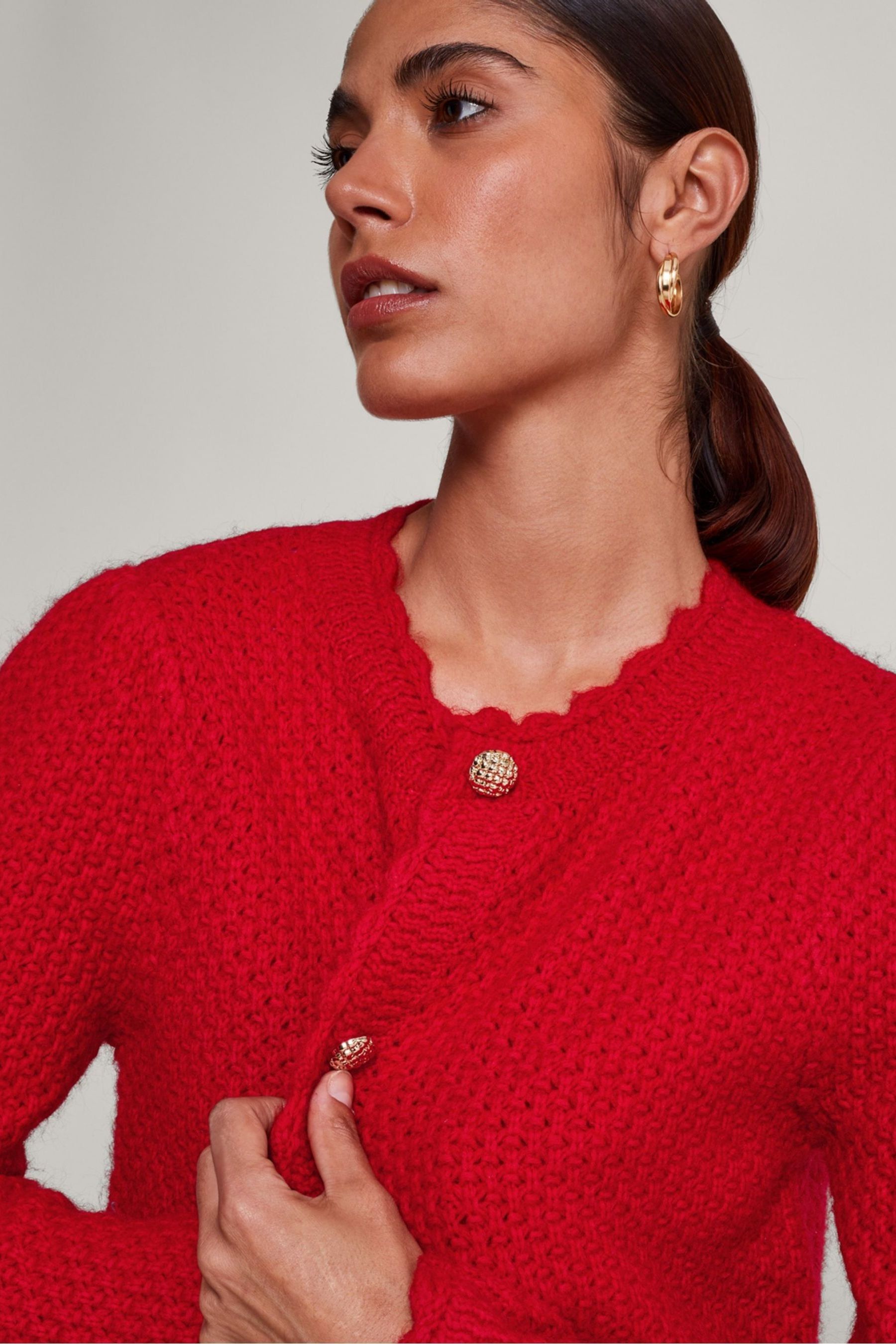 Red cardigan next on sale