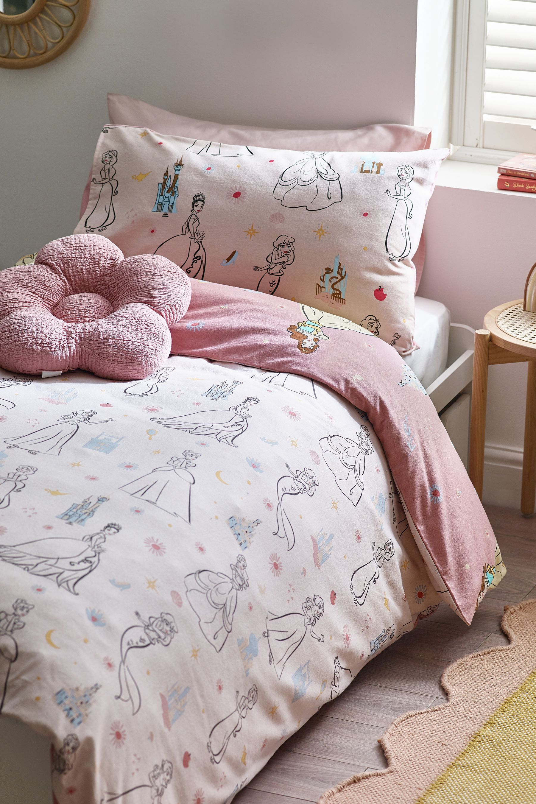 Buy Pink Disney Princess Supersoft Brushed 100 Cotton Duvet Cover and Pillowcase Set from the Next UK online shop
