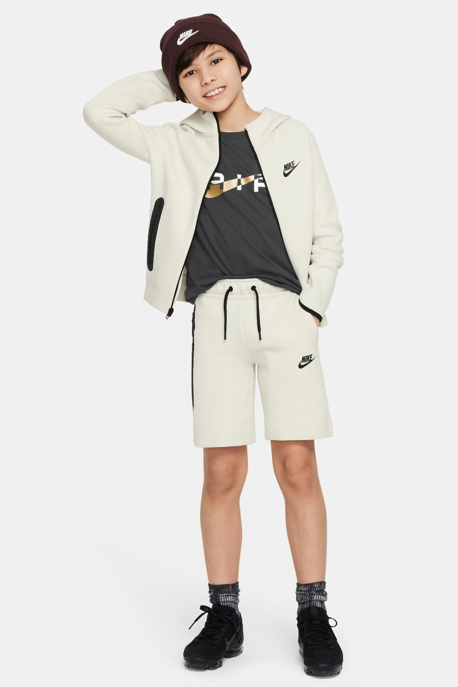 Buy Nike Cream Tech Fleece Shorts from the Next UK online shop