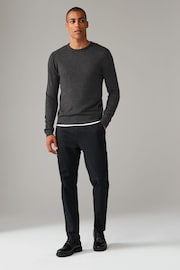 Black/Grey Crew Neck Regular Soft Touch Jumpers 2 Pack - Image 2 of 11