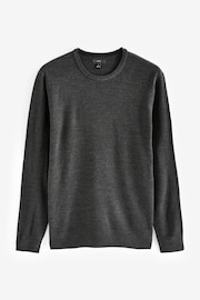 Black/Grey Crew Neck Regular Soft Touch Jumpers 2 Pack - Image 8 of 11