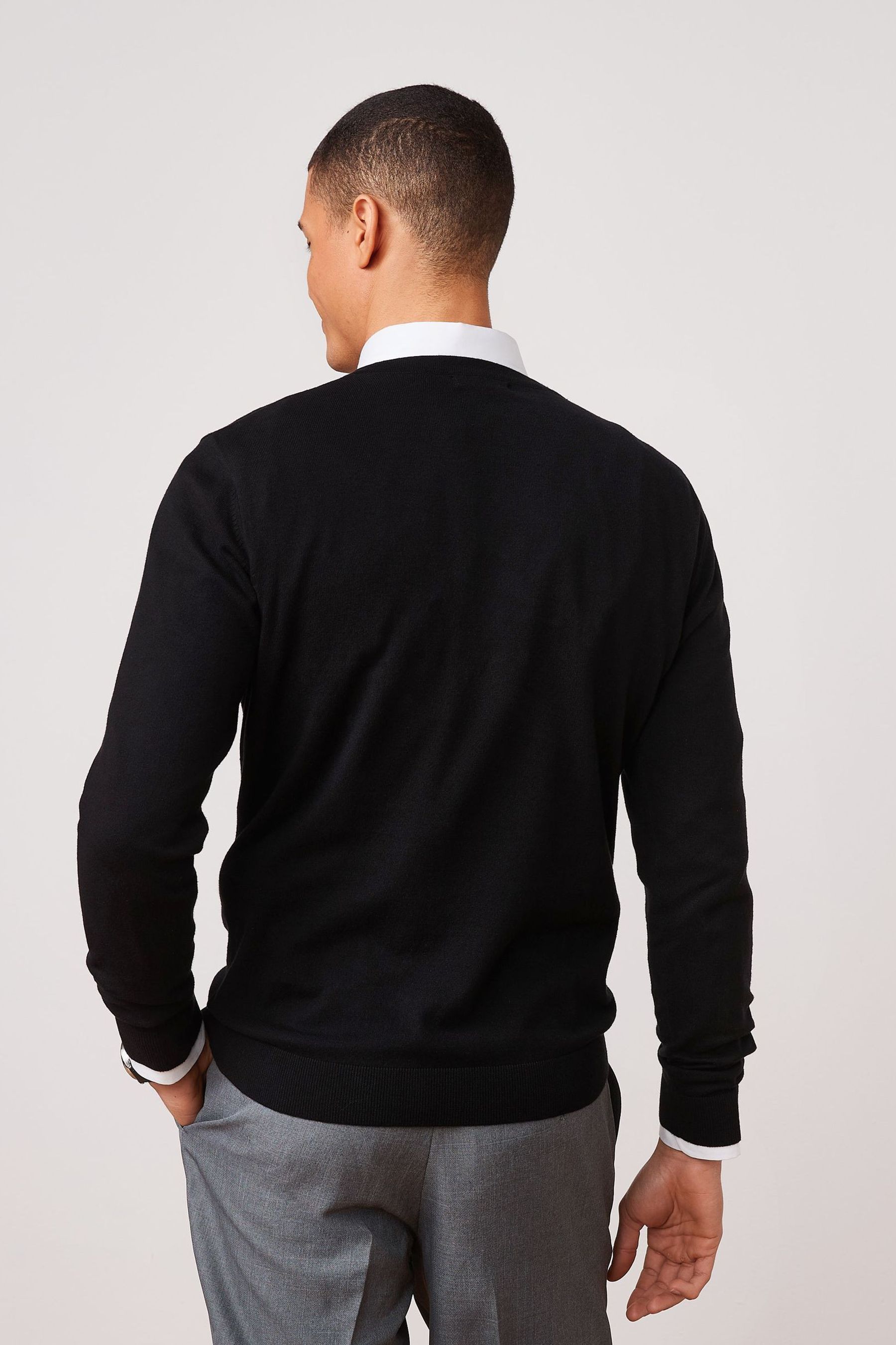 Buy Black V Neck Regular Soft Touch Jumpers 2 Pack from Next Ireland