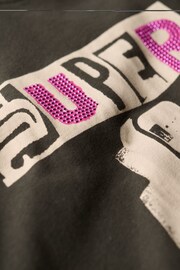 Superdry Jet Black Lo-Fi Punk Poster Relaxed T-Shirt - Image 6 of 6