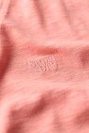 Superdry Peach Amber Pink Studios Slub Emb Vee T-Shirt - Image 5 of 5