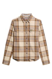 Superdry Beige/Cream Check Lumberjack Check Flannel Shirt - Image 4 of 6