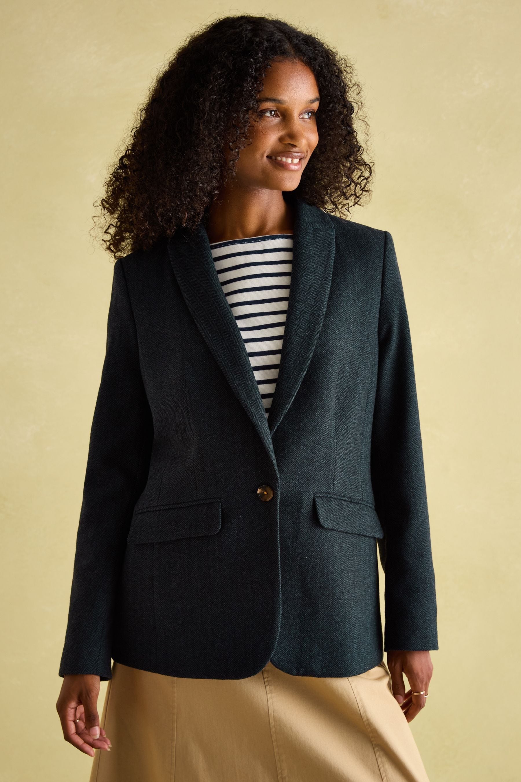 Tweed blazer navy cheap