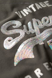 Superdry Washed Black Embellished VL Graphic T-Shirt - Image 4 of 5