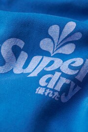 Superdry Royal Mid Blue Cooper Tonal Logo Hoodie - Image 5 of 5