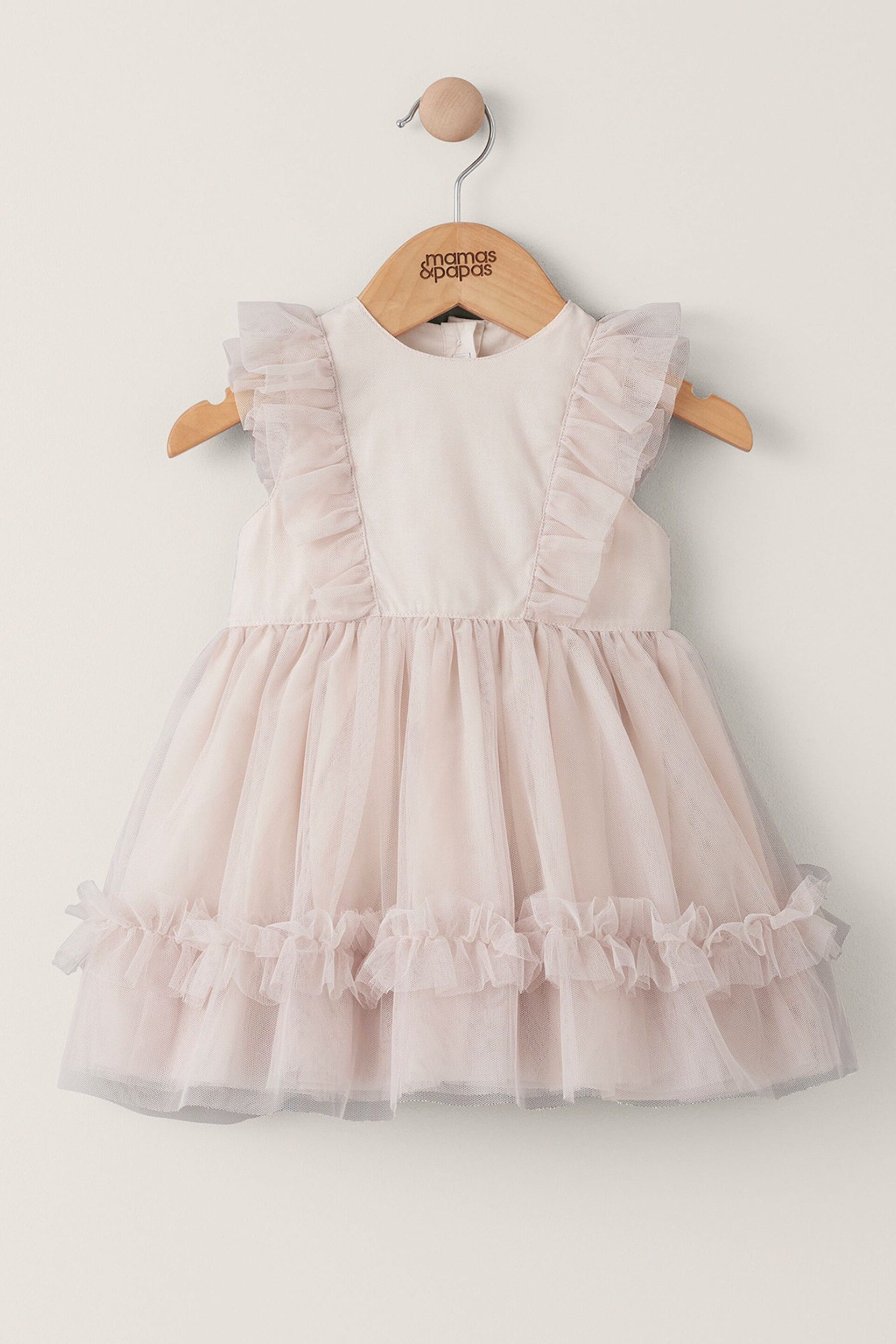 Mamas & Papas Pink Tuelle Frill Dress - Image 1 of 3