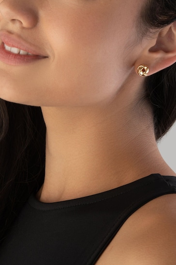 Beaverbrooks 9ct Gold Knot Stud Earrings