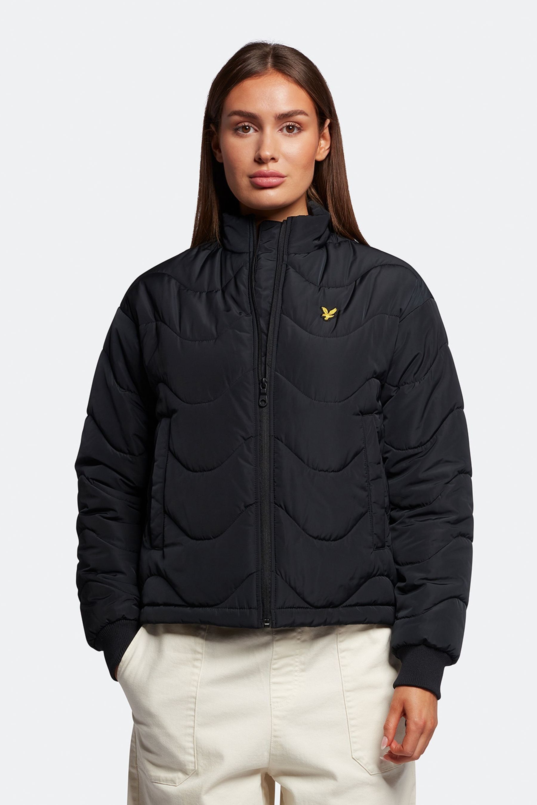 Buy Lyle Scott Funnel Neck Black Jacket from Next Lithuania