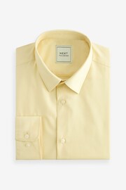 Yellow Slim Fit Easy Care Single Cuff Shirt - Image 6 of 8