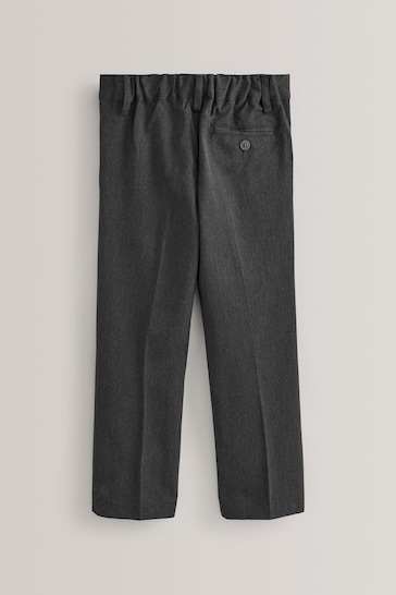 Grey Regular Waist School Pleat Front Trousers (3-17yrs)