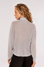 Apricot Silver Roll Neck Batwing Jumper - Image 2 of 4