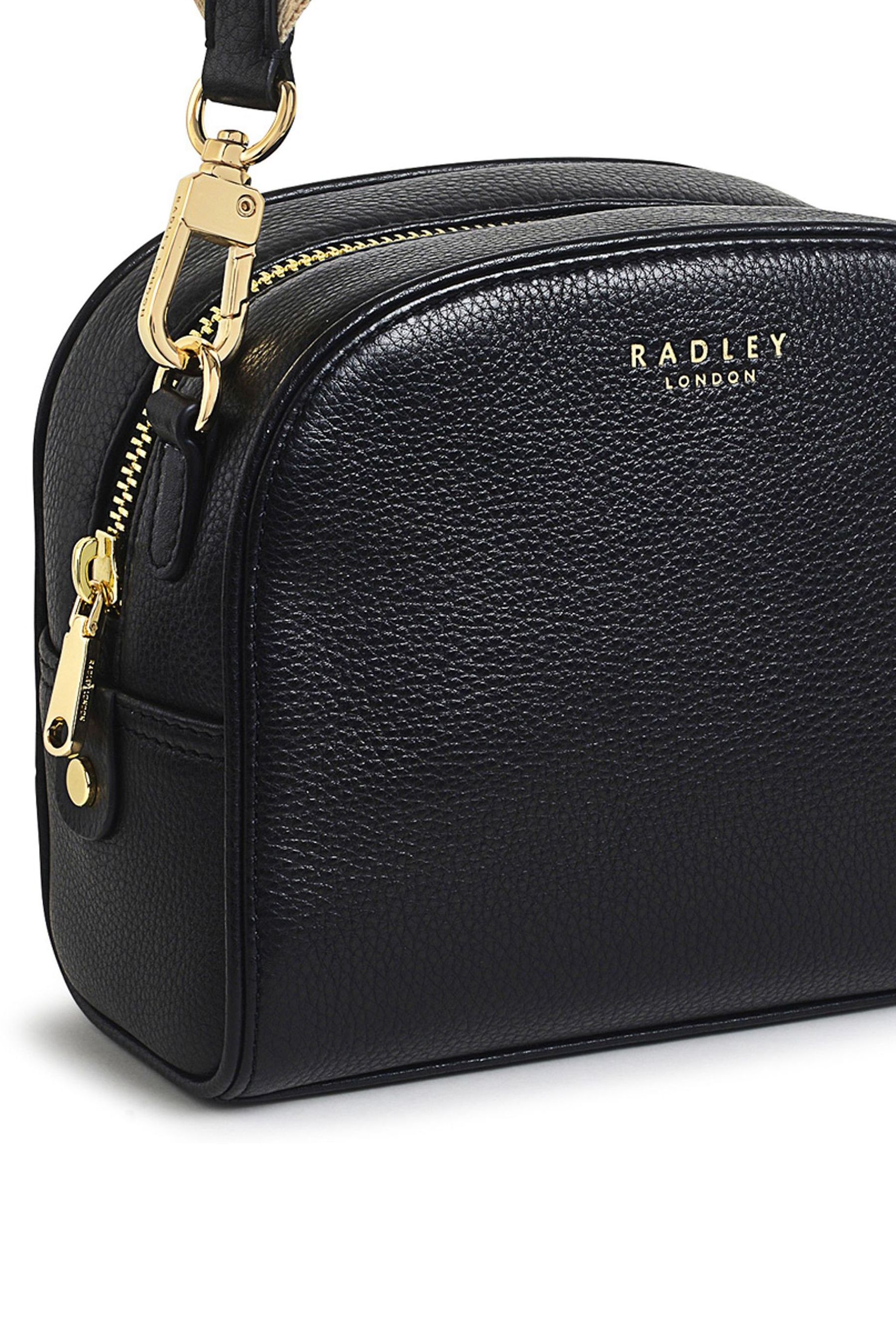Radley London Small Arden Crescent Zip Around Cross Body Black Bag