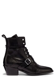 AllSaints Black Katy Ankle Calf Boots - Image 2 of 7