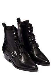 AllSaints Black Katy Ankle Calf Boots - Image 3 of 7