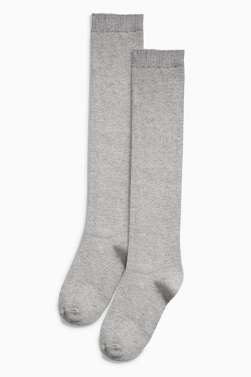 Grey Modal Blend Knee High Socks 2 Pack