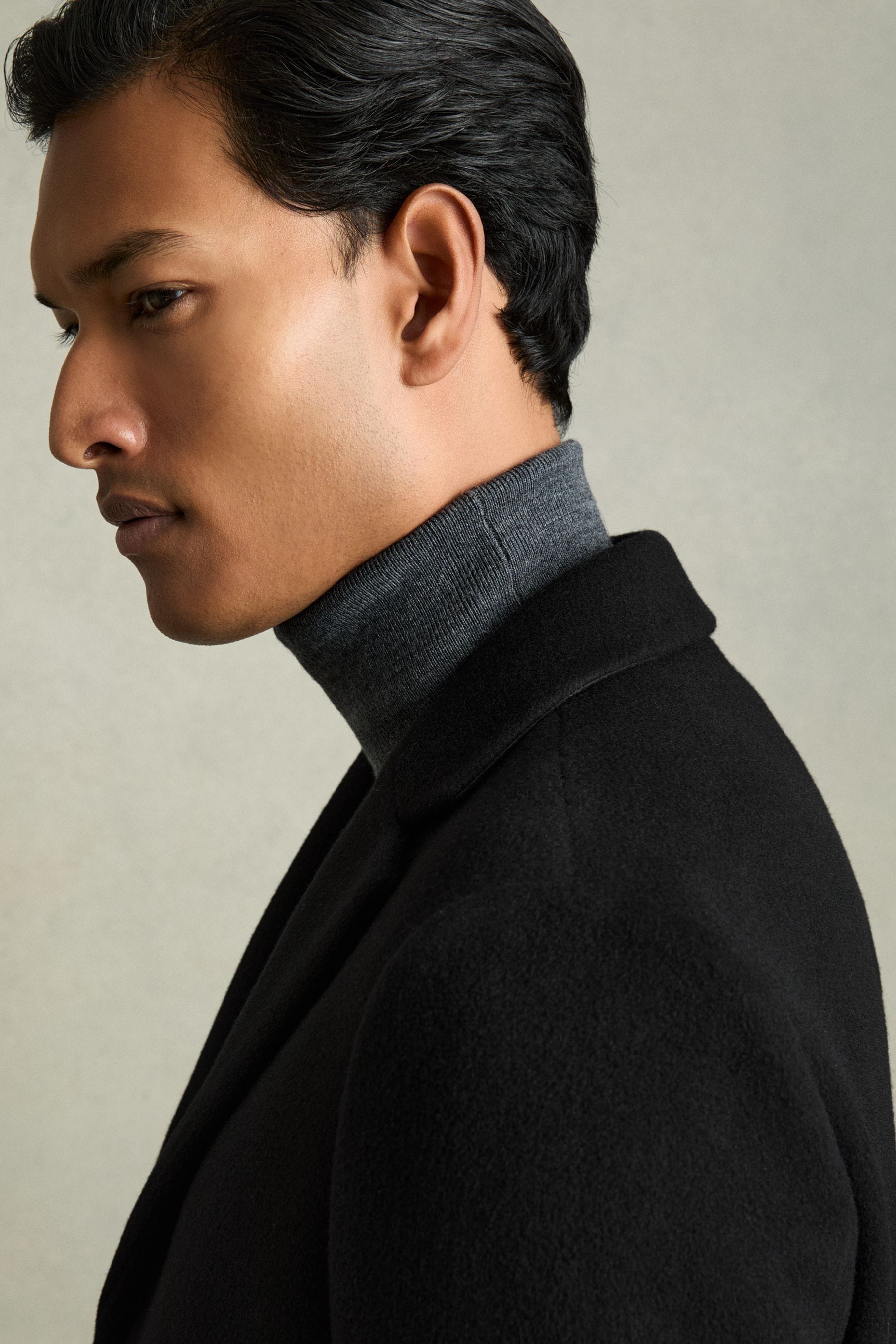 Reiss black wool coat best sale