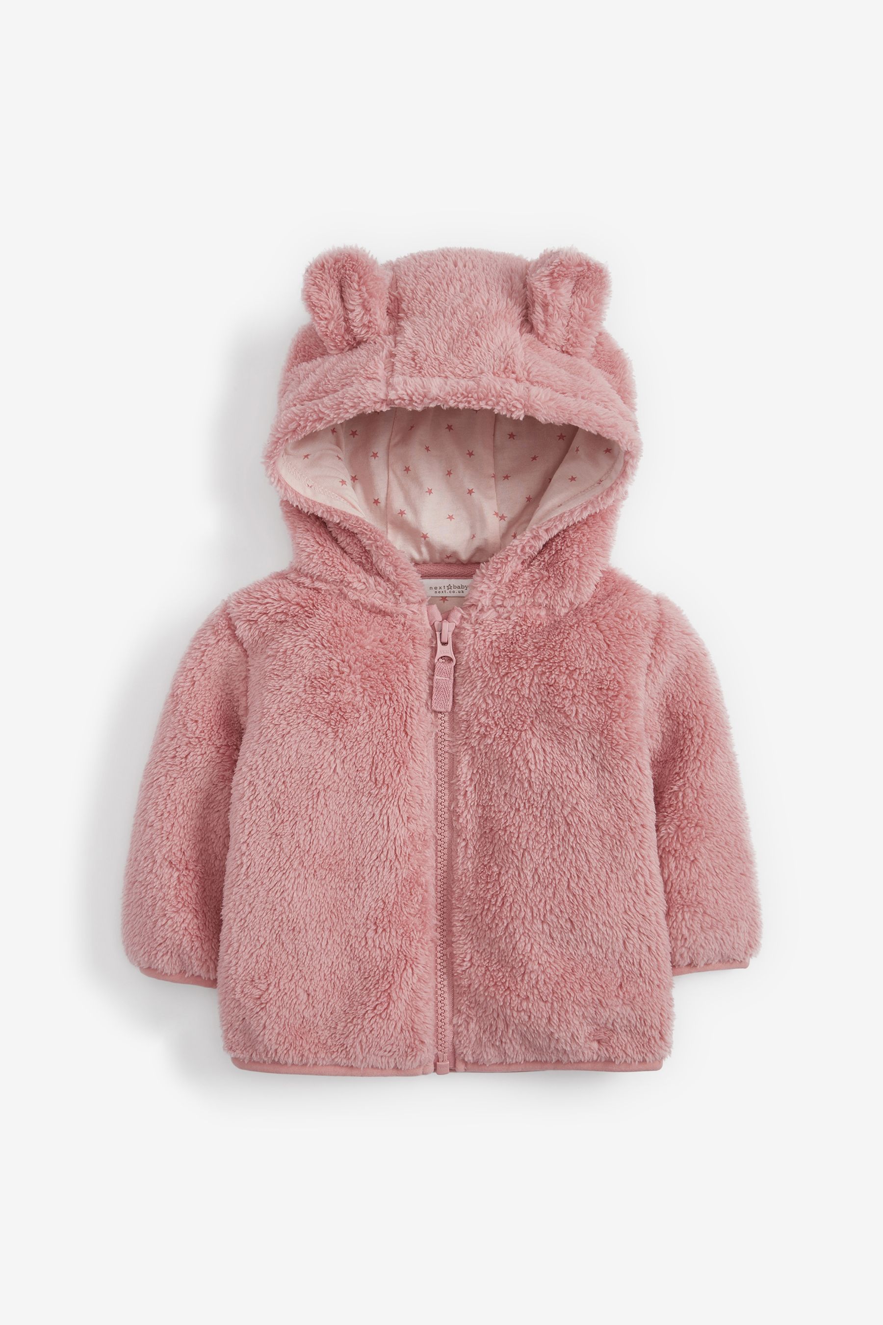 Next pink teddy coat online