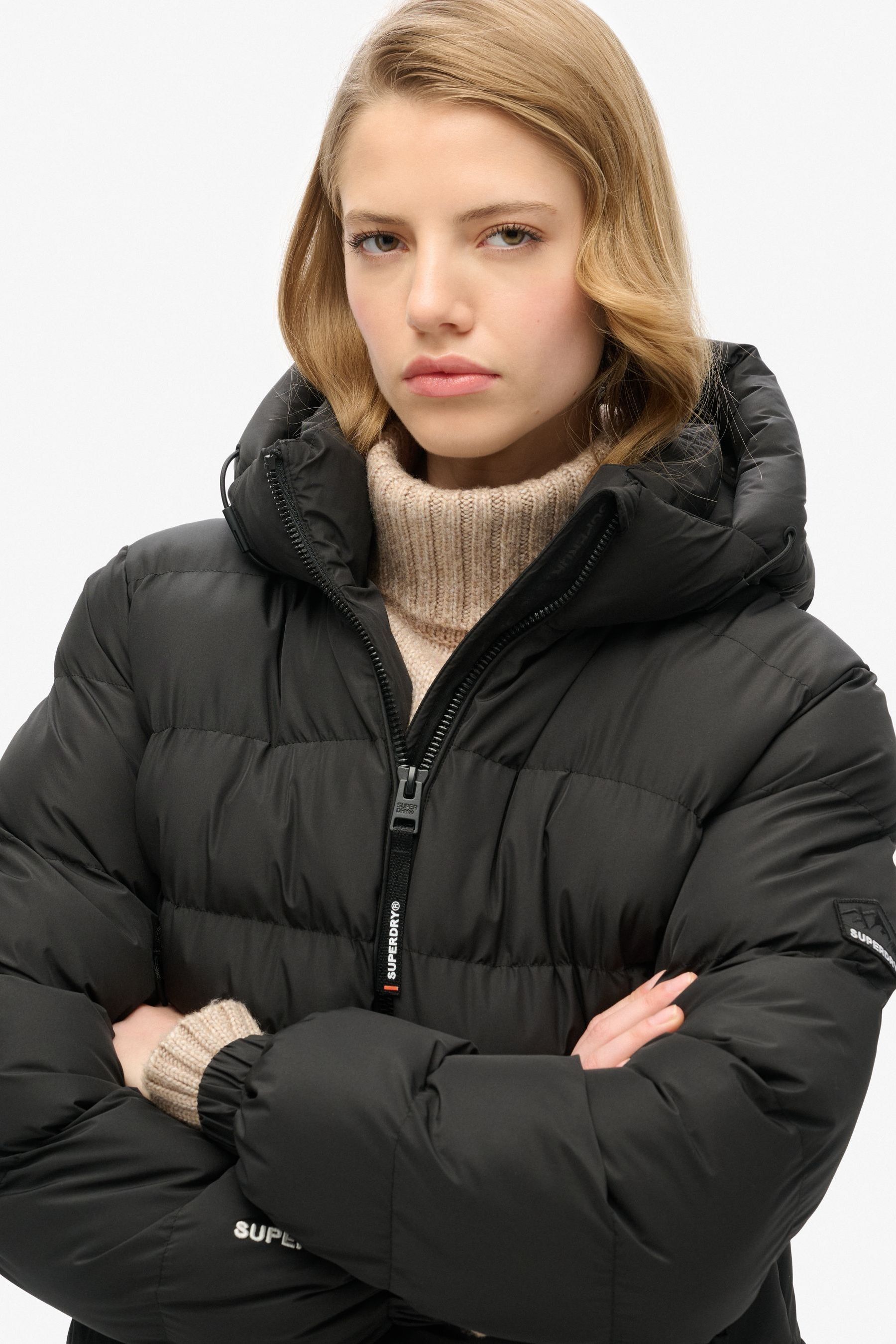 Sports puffer jacket women's top