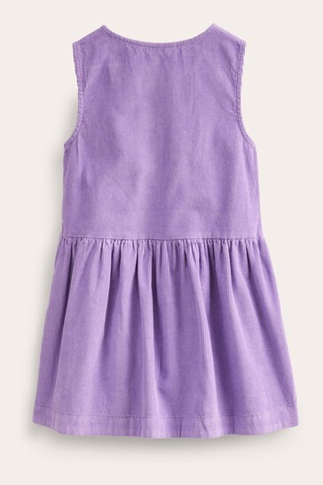 Boden Purple Buttoned Pinafore Dress