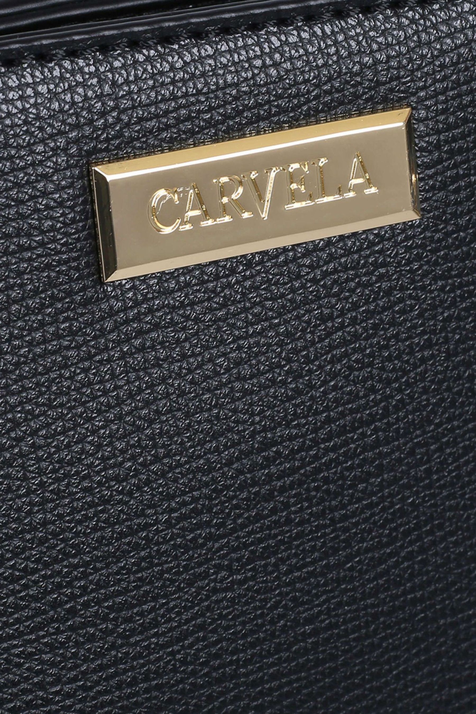 Carvela Hex Buckle Detail Black Tote Bag