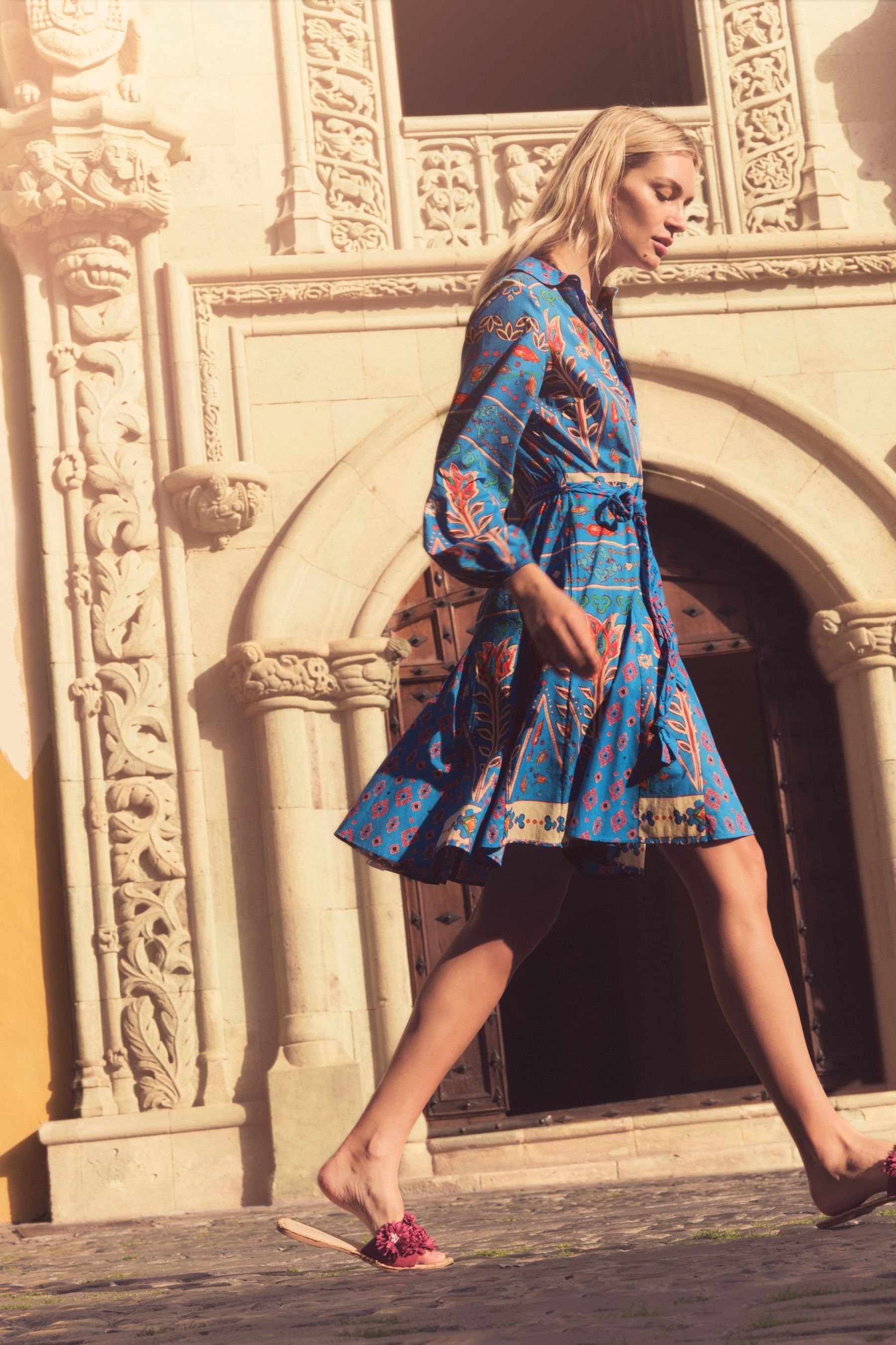 Monsoon blue shirt dress clearance