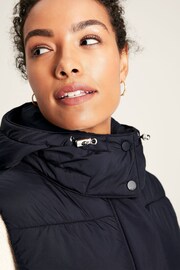 Joules Witham Navy Showerproof Padded Gilet With Hood - Image 6 of 8