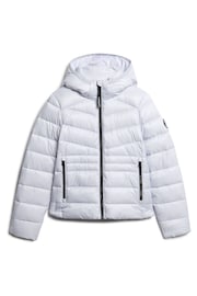 Superdry Iced Purple Hooded Fuji Quilt Padded Jacket - Image 4 of 6