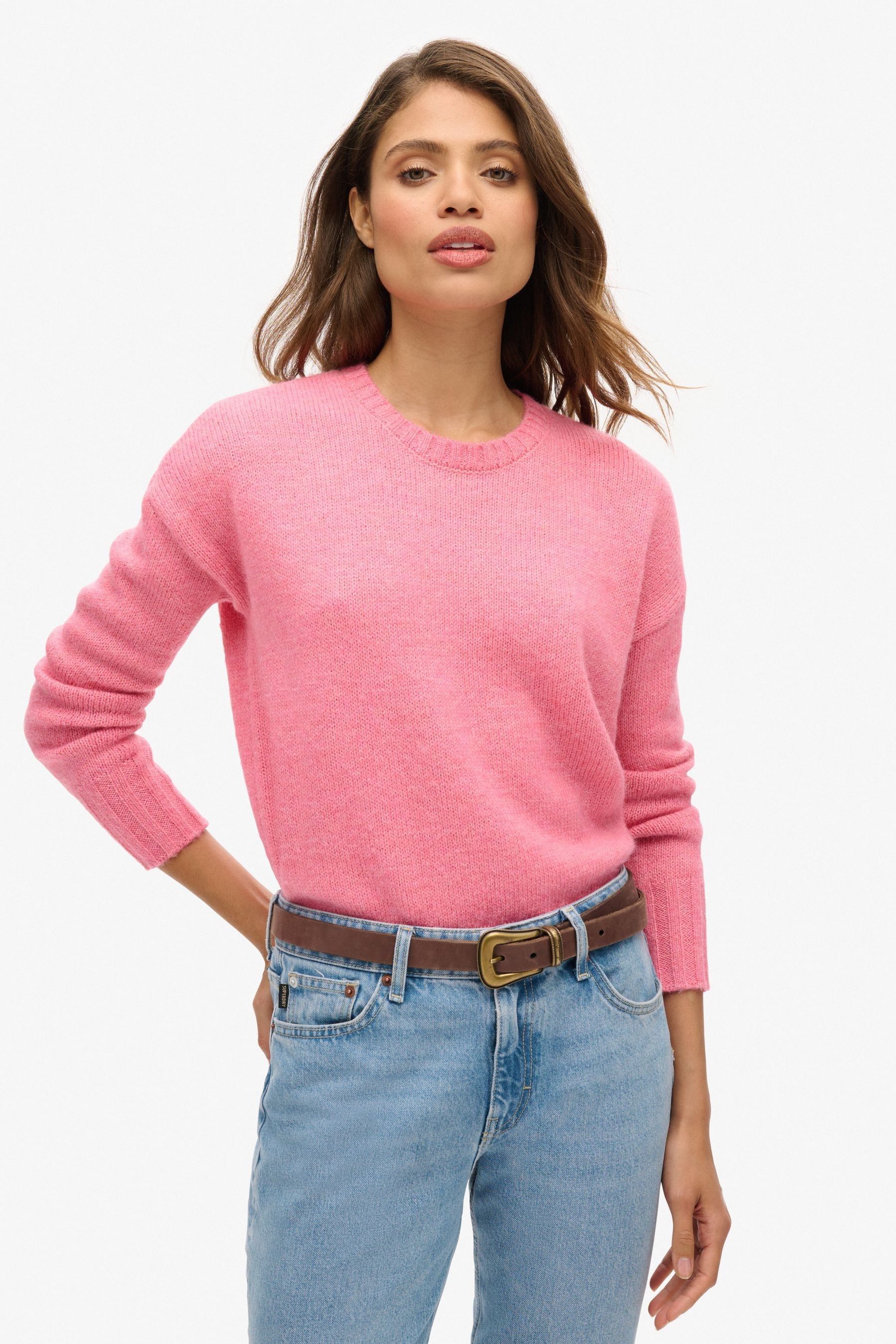 Buy Superdry Pink Essential Crew Neck Jumper from Next Gibraltar
