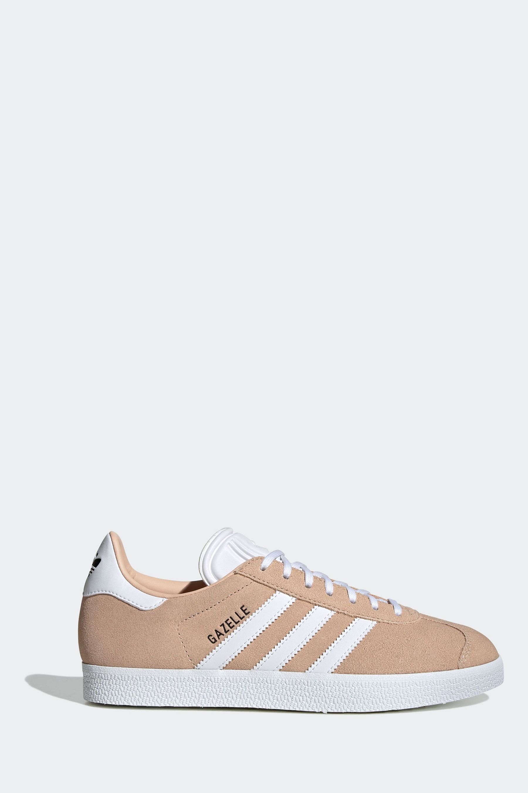 White and pink adidas gazelle cheap
