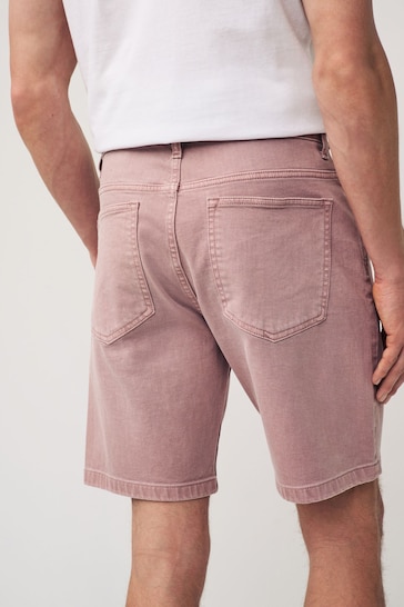 Pink Garment Dye Denim Shorts