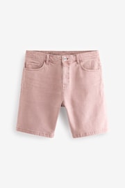 Pink Garment Dye Denim Shorts - Image 4 of 8