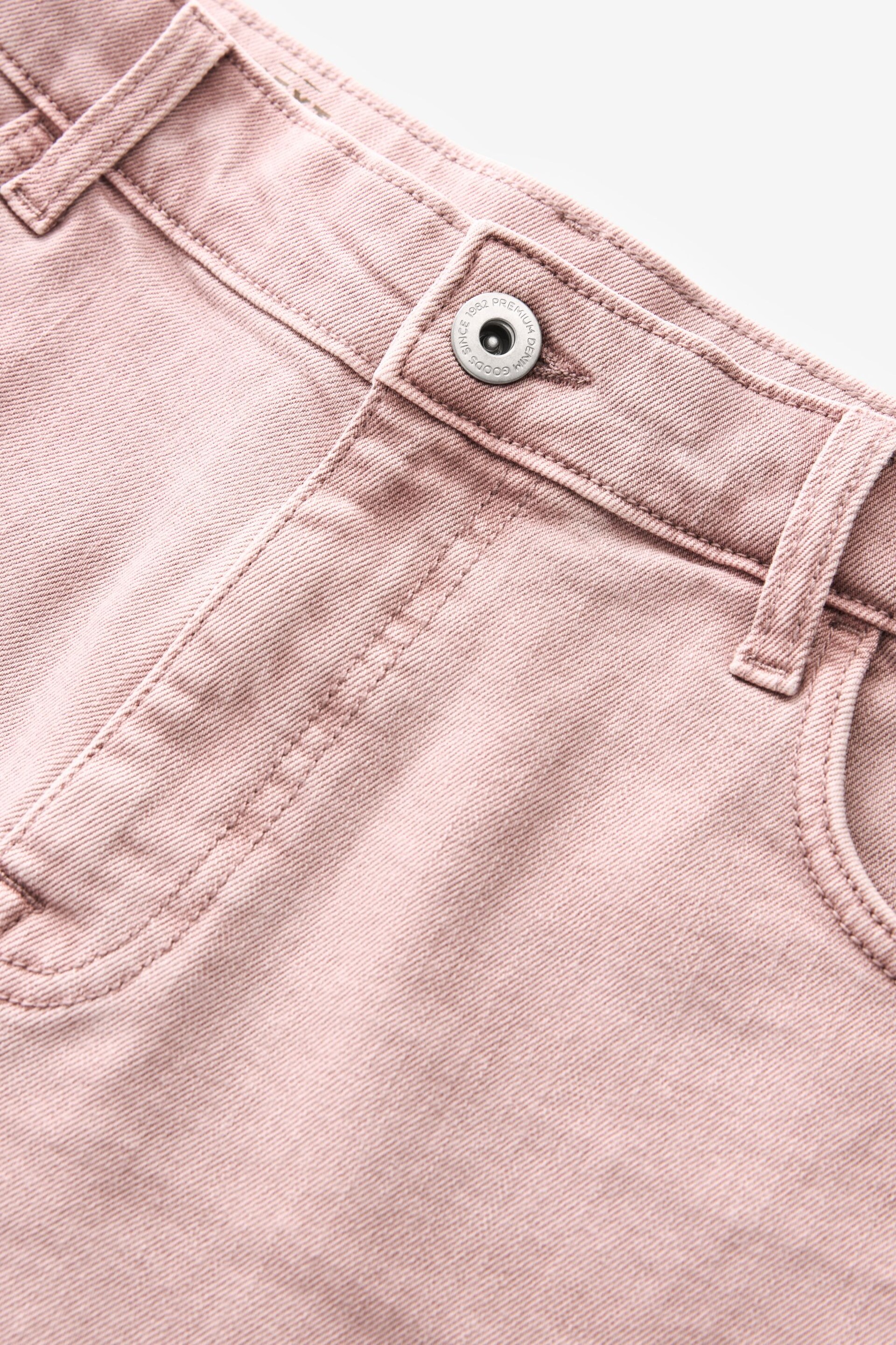 Pink Garment Dye Denim Shorts - Image 5 of 8