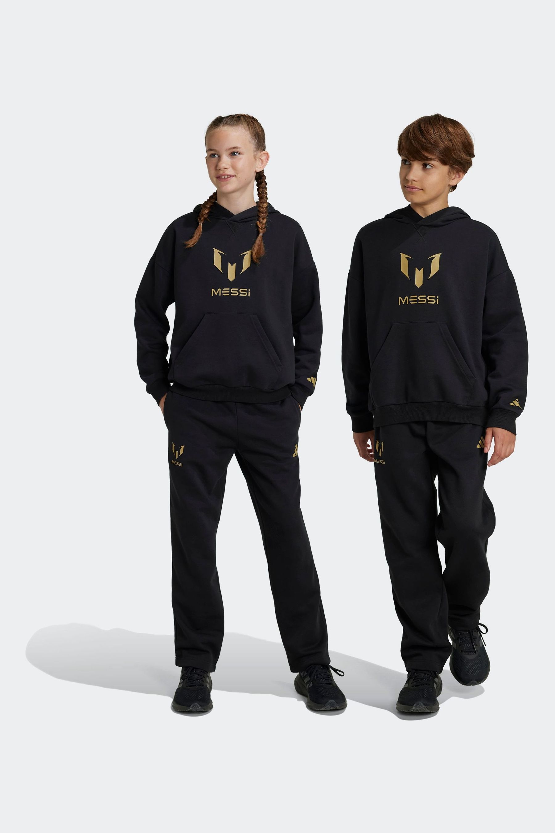 Buy adidas Black White Kids Messi Fleece Joggers from the Next UK online shop