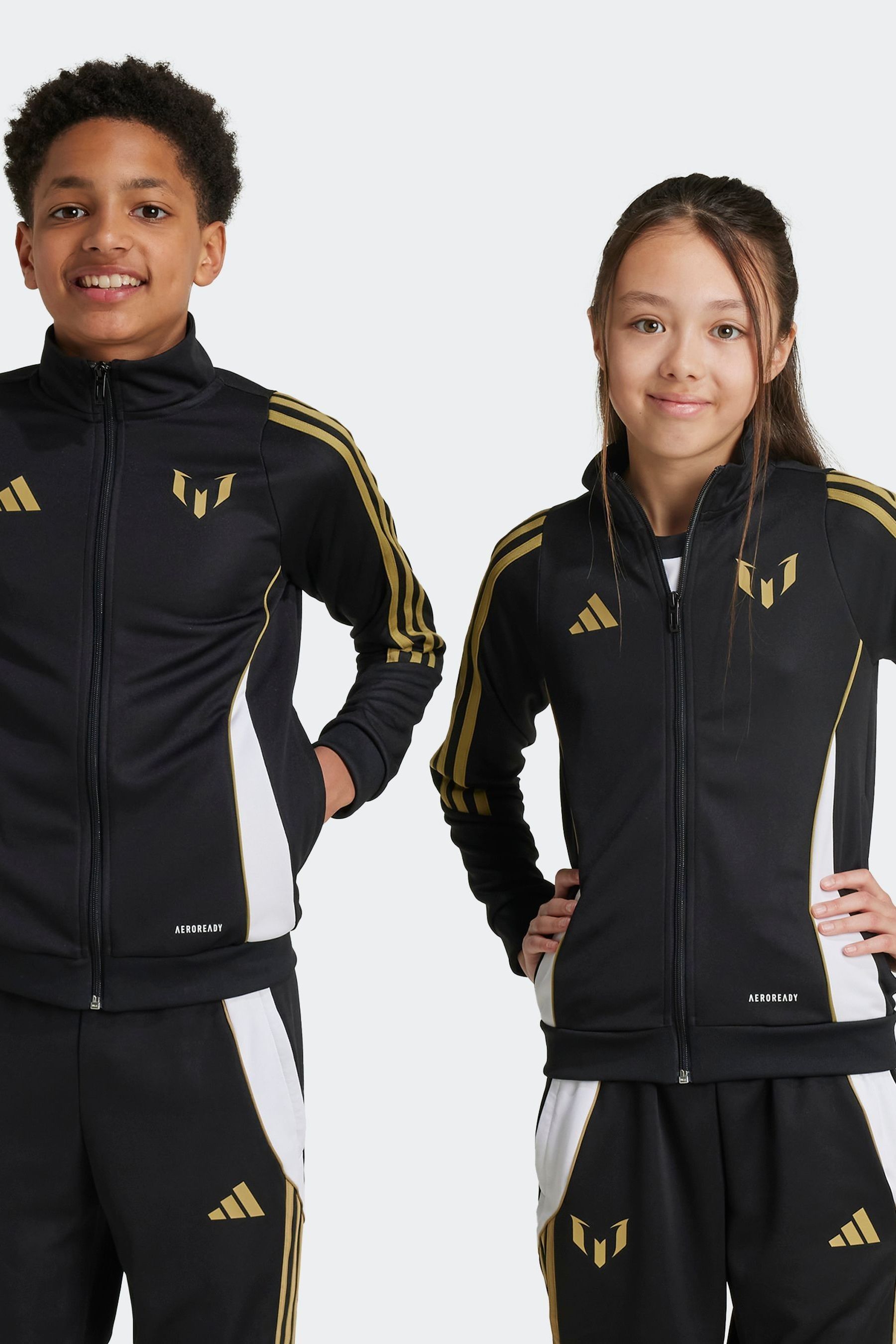 Womens black gold adidas tracksuit top