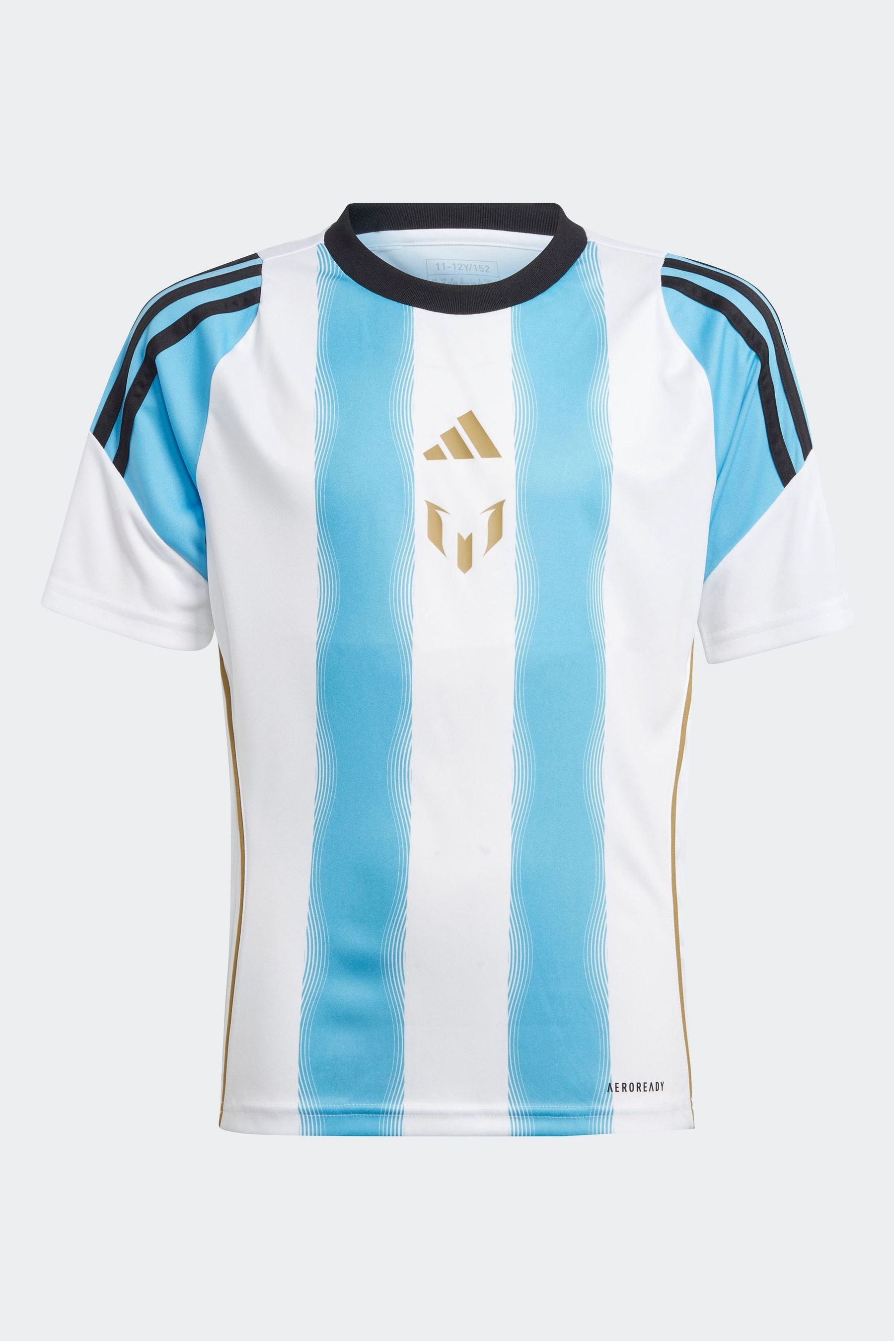 Buy adidas Blue White Messi Shirt from the Next UK online shop