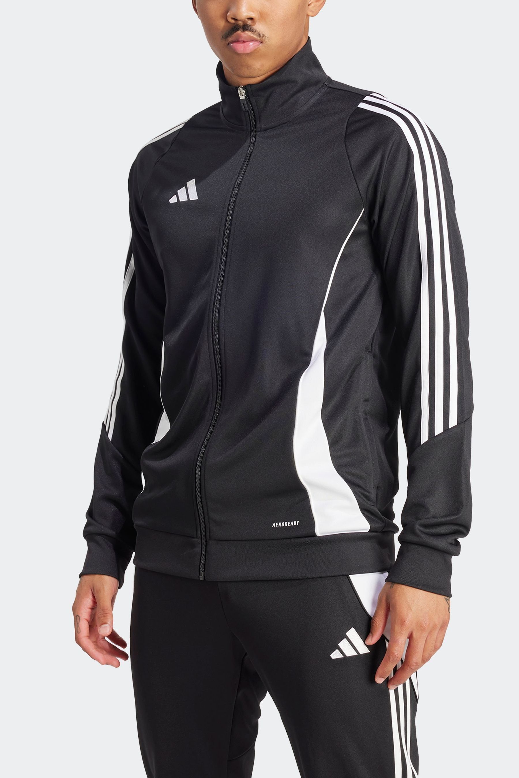 White adidas track top on sale