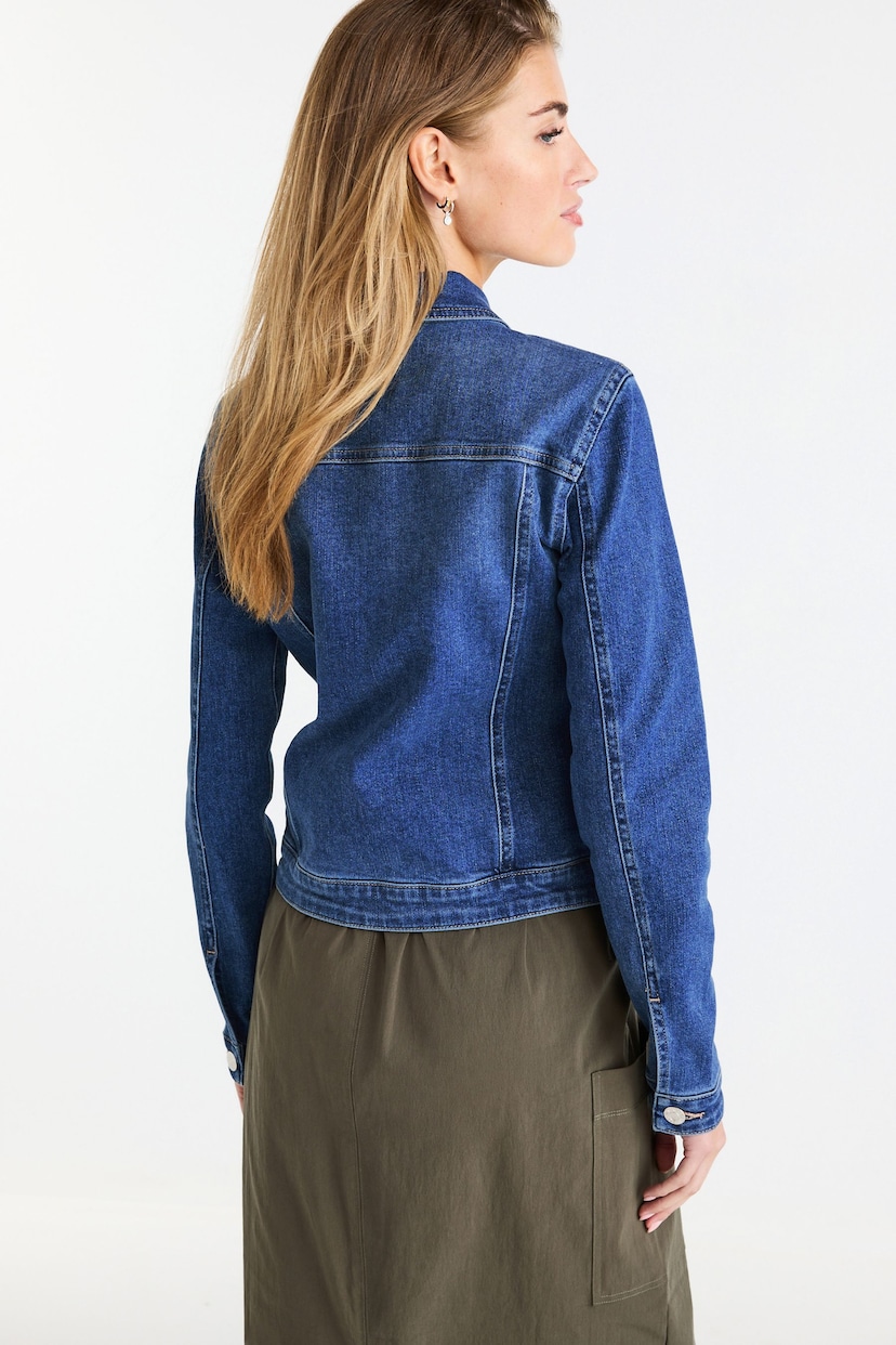 Mid Blue Wash Denim Jacket - Image 4 of 7